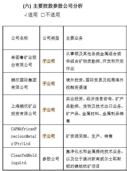 鹏欣资源是一家在资源领域拥有多年经验的综合性企业。其主要业务涉及金属矿产资源的开采、加工和销售，以及相关的资源投资和管理。鹏欣资源的业务范围广泛，包括铁矿、铜矿、金矿等多种金属矿产。